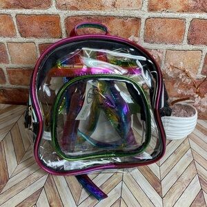 Small see through PVC backpack.